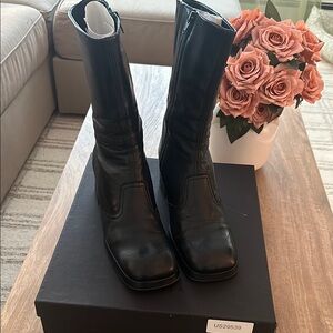 Miista Black Nappa Boots size 9